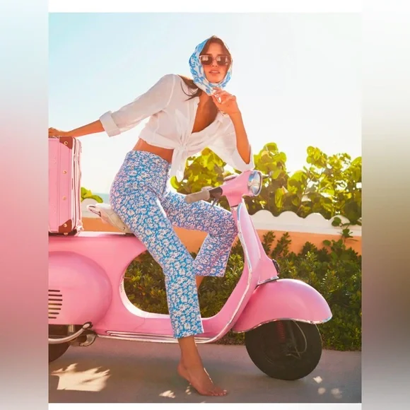🌼 Lilly Pulitzer Annet High Rise Crop Flare Jean